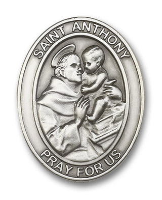 Silver Finish Saint Anthony Visor Clip