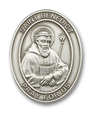 Silver Finish Saint Benedict Visor Clip