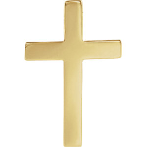 14K Gold 22x14 MM Cross Lapel Pin