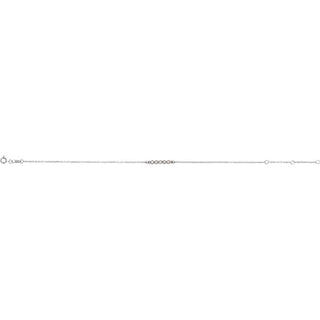 Platinum .07 CTW Natural Diamond Bar 6 1/2-7 1/2" Bracelet