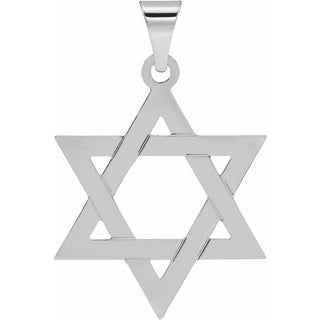 Sterling Silver 25x19 mm Star of David Pendant
