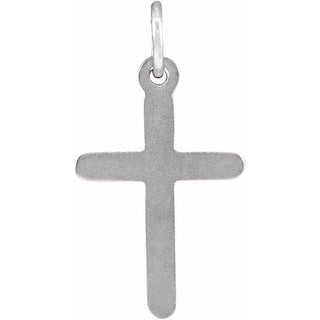 14K White Cross Pendant