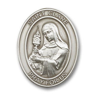 Silver Finish St Clare Visor Clip