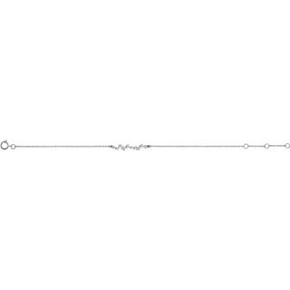 14K White 1/3 CTW Natural Diamond  Bar 6-7" Bracelet
