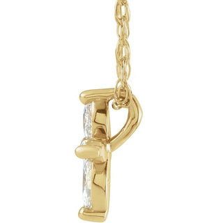 14K Yellow 1/6 CTW Natural Diamond Cross 16" Necklace