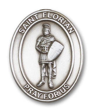 Silver Finish Saint Florian Visor Clip