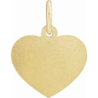 14K Yellow 12x9 mm Heart Cherub Angel Medal