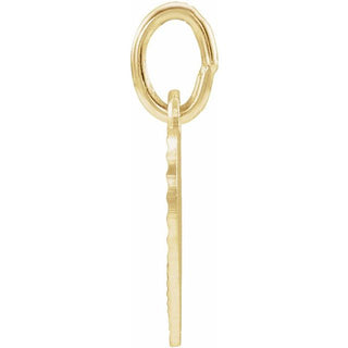 14K Yellow 8x7 mm Heart Cherub Angel Medal