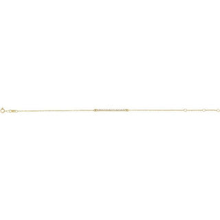 14K Yellow 1/8 CTW Natural Diamond Bar 6 1/2-71/2" Bracelet