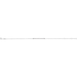 14K White 1/8 CTW Natural Diamond Bar 6 1/2-71/2" Bracelet