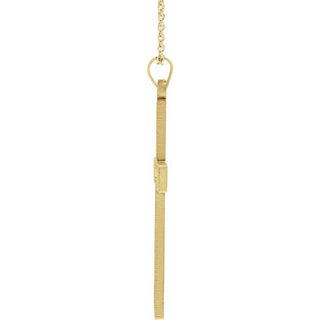 14K Yellow Cross 18" Necklace  