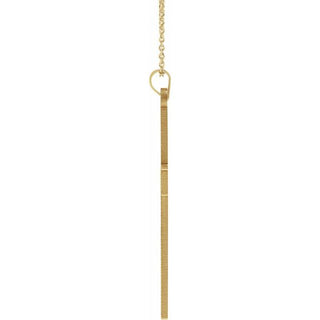 14K Yellow Cross 18" Necklace  