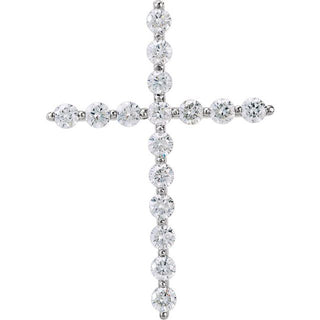 Platinum 1/2 CTW Lab-Grown Diamond Cross Pendant