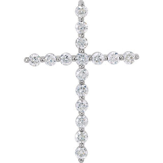 Platinum 1  CTW Natural Diamond Cross Pendant