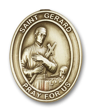 Gold Finish Saint Gerard Visor Clip
