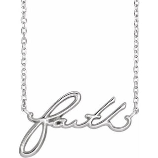Platinum Faith 18" Necklace