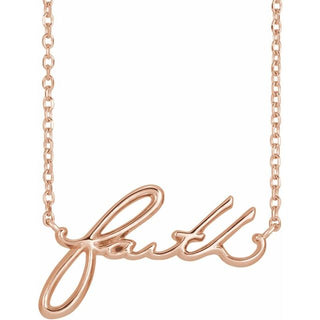 14K Rose Faith 16" Necklace