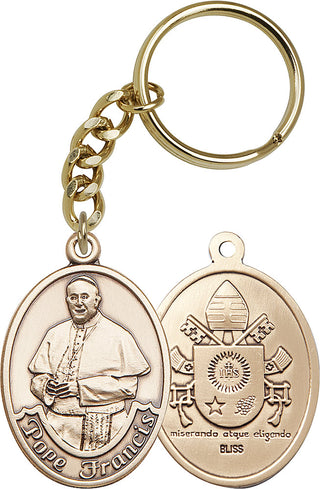 Gold Oxide Pope Francis Keychain