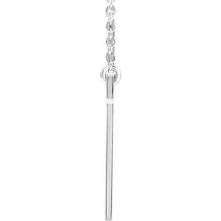 14K White Cross 16" Necklace
