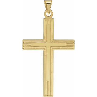 14K Yellow Cross Pendant