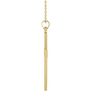 14K Yellow Cross 18" Necklace  