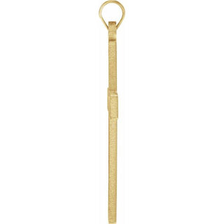 14K Yellow Cross Pendant