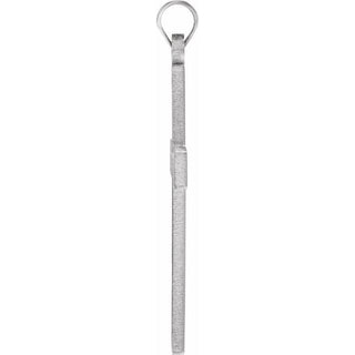 14K White Cross Pendant