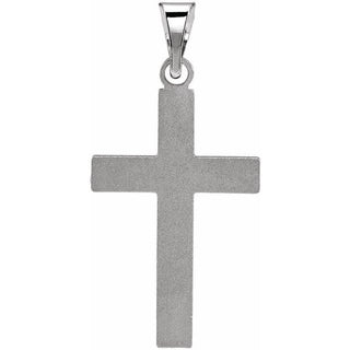 14K White Cross Pendant