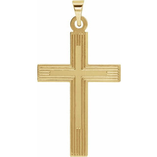 14K Yellow Cross Pendant