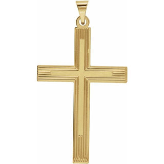 14K Yellow Cross Pendant