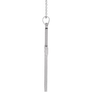 14K White Cross 18" Necklace  