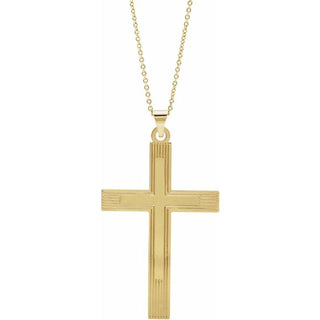 14K Yellow Cross 18" Necklace  