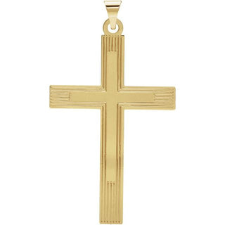14K Yellow Cross Pendant