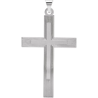14K White Cross Pendant