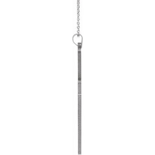 14K White Cross 18" Necklace  