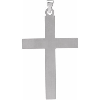 14K White Cross Pendant