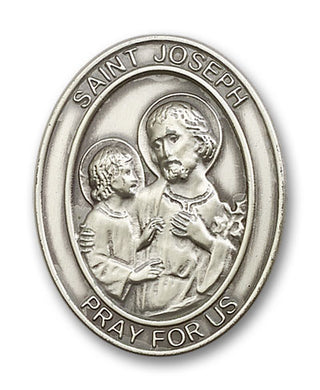 Silver Finish Saint Joseph Visor Clip