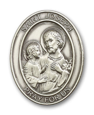 Silver Finish Saint Joseph Visor Clip
