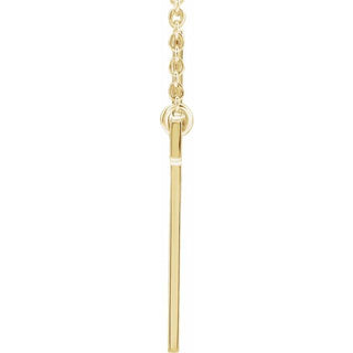 14K Yellow Cross 18" Necklace