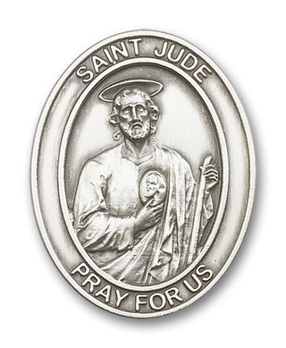 Silver Finish Saint Jude Visor Clip