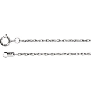 20-inch Rope Chain with Spring Ring - Platinum