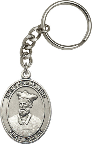Silver Oxide Saint Mary Magdalene Keychain | Engravable