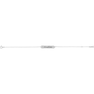 14K White Geometric 7-8" Bracelet