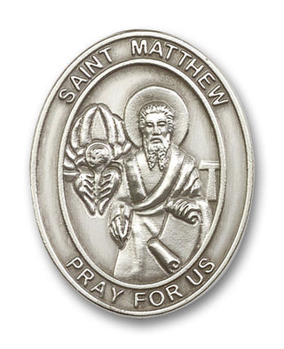 Silver Finish St Matthew Visor Clip