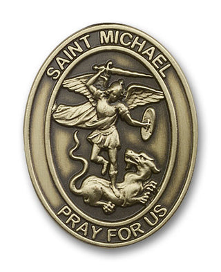 Gold Finish Saint Michael the Archangel Visor Clip