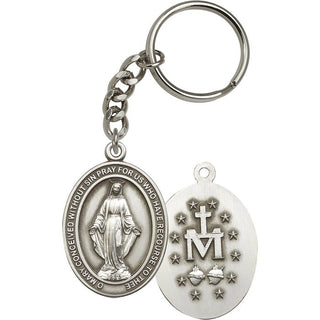 Miraculous Engravable Keychain - Silver Finish