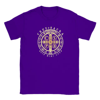 St. Benedict Medal Antique Gold T-Shirt - view 8