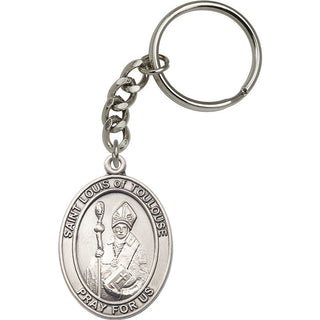 Saint Louis Engravable Keychain - Silver Finish
