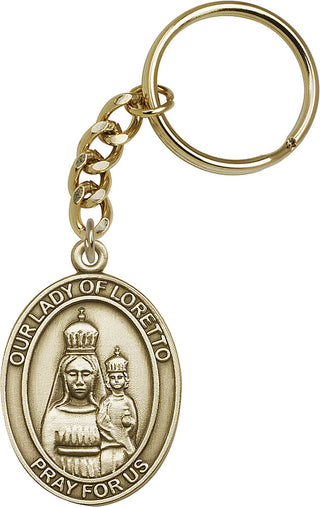 Gold Oxide Saint Patrick Keychain | Engravable