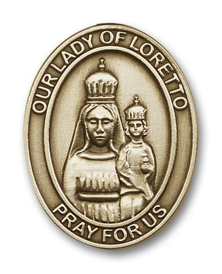 Gold Finish Our Lady of Loretto Visor Clip